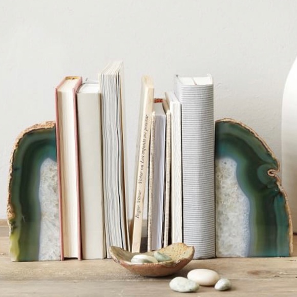 West Elm Other - Set of 2 Agate Bookends